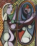 girl before a mirror by pablo picasso